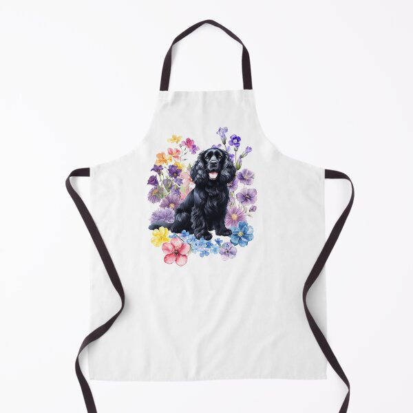 Item preview, Watercolor Black cocker spaniel designed and sold by HappyDogPark.