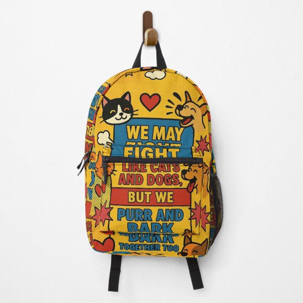 Item preview, We may fight like cats and dogs, but we purr and bark together too. designed and sold by Nat-Rio.