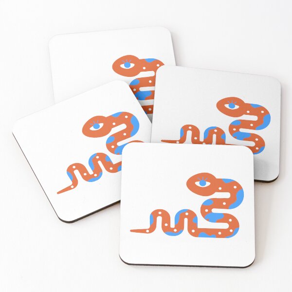 Artikelvorschau, Abstrakte orange Schlangengrafik - Reptilienkunst entworfen und verkauft von LipsLab.