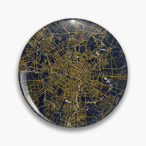 Item preview, Chengdu City Map of China - Gold Art Deco designed and sold by deMAP.