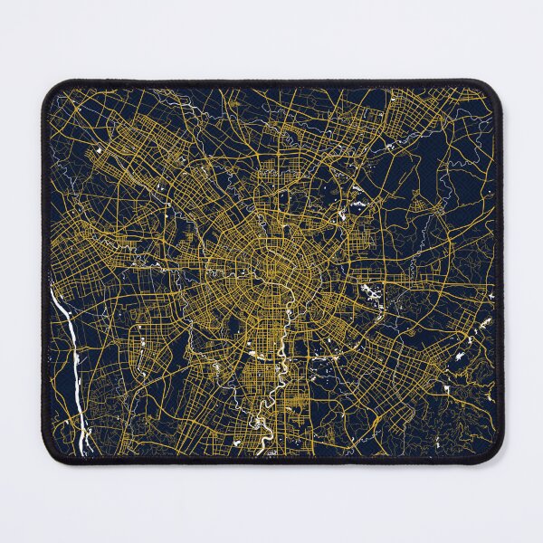 Item preview, Chengdu City Map of China - Gold Art Deco designed and sold by deMAP.