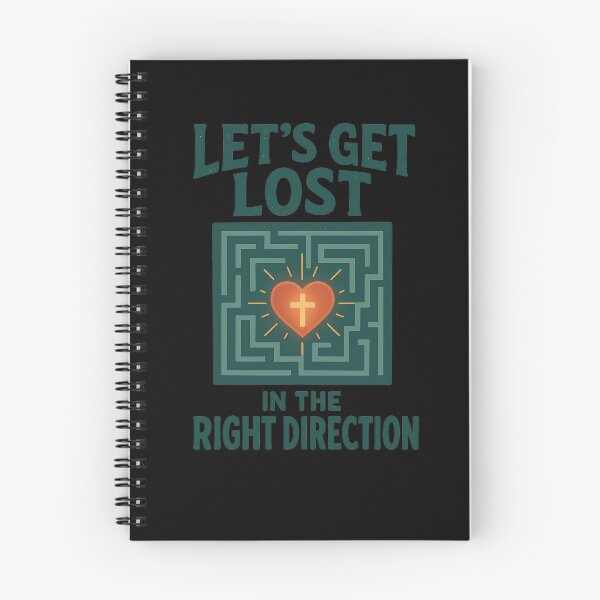 Item preview,  Let’s Get Lost in the Right Direction – Christian Faith Heart Maze Design designed and sold by Jason123za.