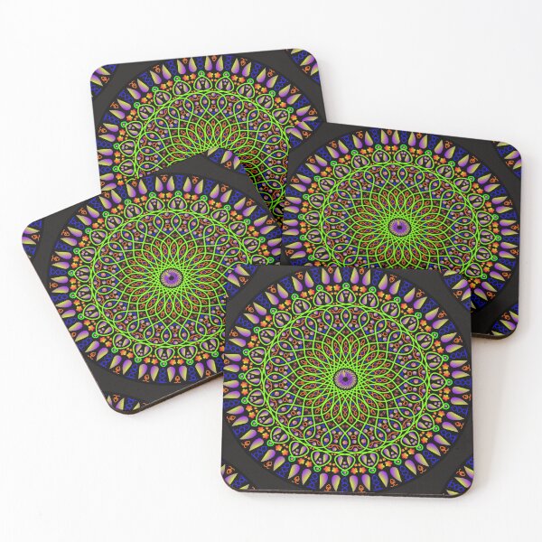 Item preview, Psychedelic green mandala art  designed and sold by Printdesigns1.