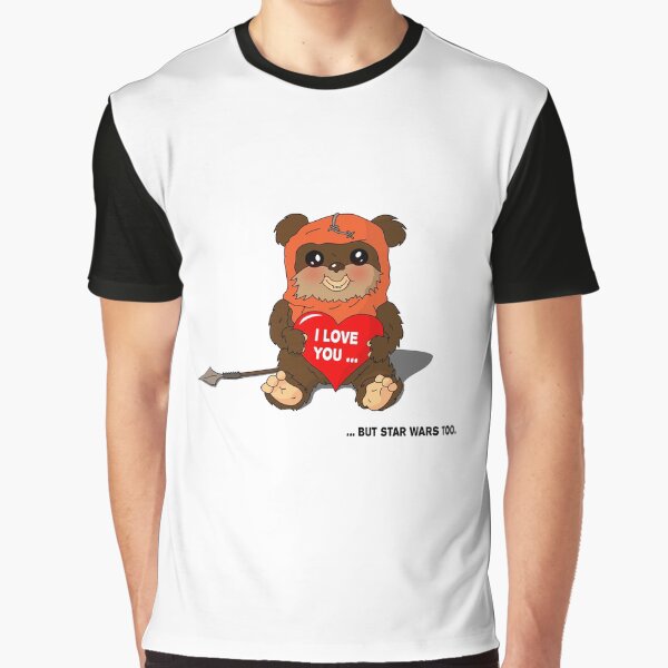 Vista previa del artículo con la obra «TE QUIERO A TI Y A STAR WARS - EWOK AMOROSO», diseñado y vendido por Karqu86.