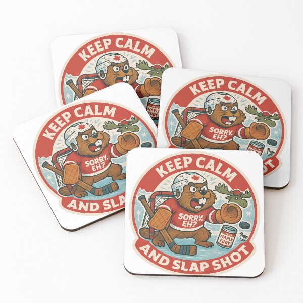 Item preview, Hockey Beaver Sticker – Canada's Stone-Cold Goalie with Maple Syrup Fury designed and sold by WAUZ.