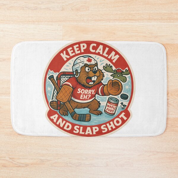 Item preview, Hockey Beaver Sticker – Canada's Stone-Cold Goalie with Maple Syrup Fury designed and sold by WAUZ.