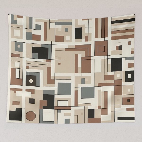 Item preview, Earthy Geometric Shapes in Warm Neutral Tones designed and sold by SimpleCrazes.
