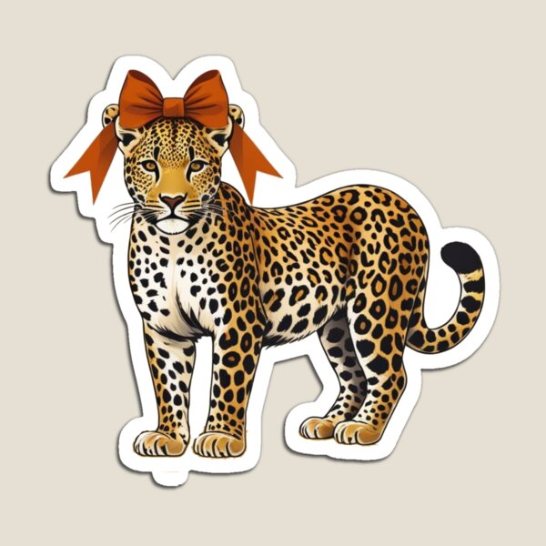 Artikel-Vorschau von Leopard mit süßer kleiner Schleife, designt und verkauft von HonneUmi.