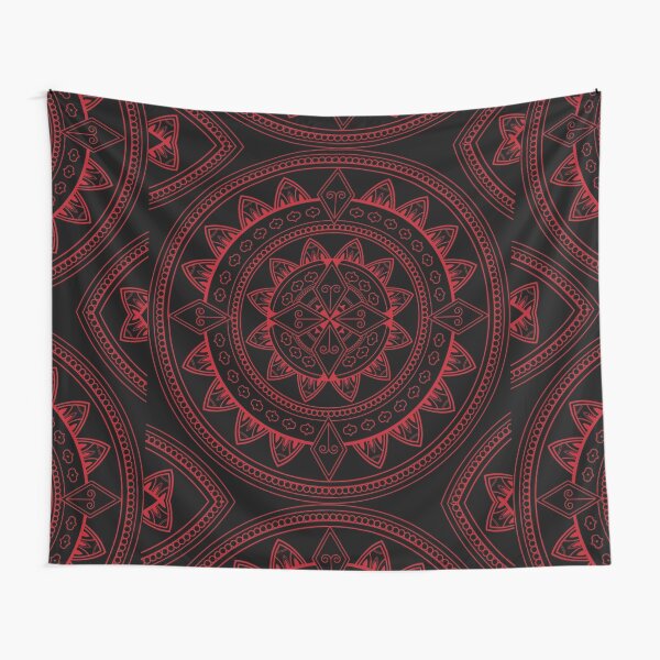 Item preview, Colorful red mandala art  designed and sold by Printdesigns1.