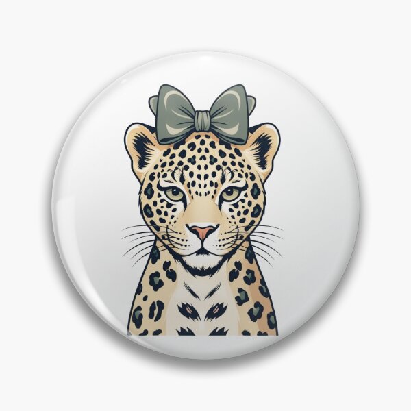 Item preview, cute leopard with a bow designed and sold by HonneUmi.