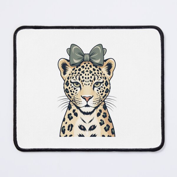 Item preview, cute leopard with a bow designed and sold by HonneUmi.