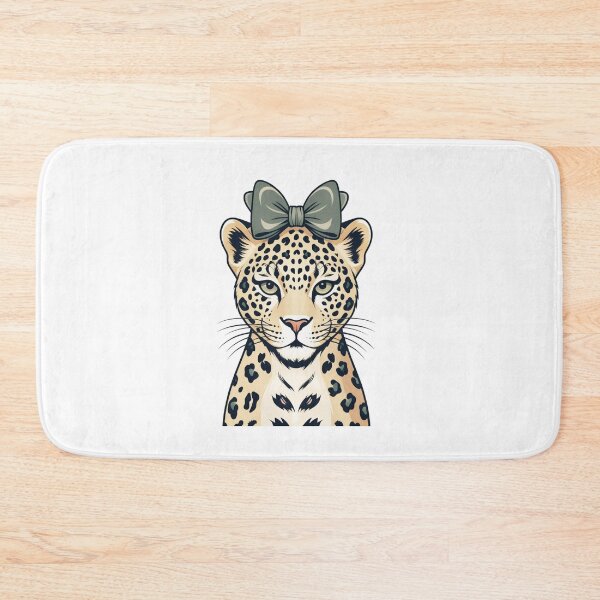 Item preview, cute leopard with a bow designed and sold by HonneUmi.