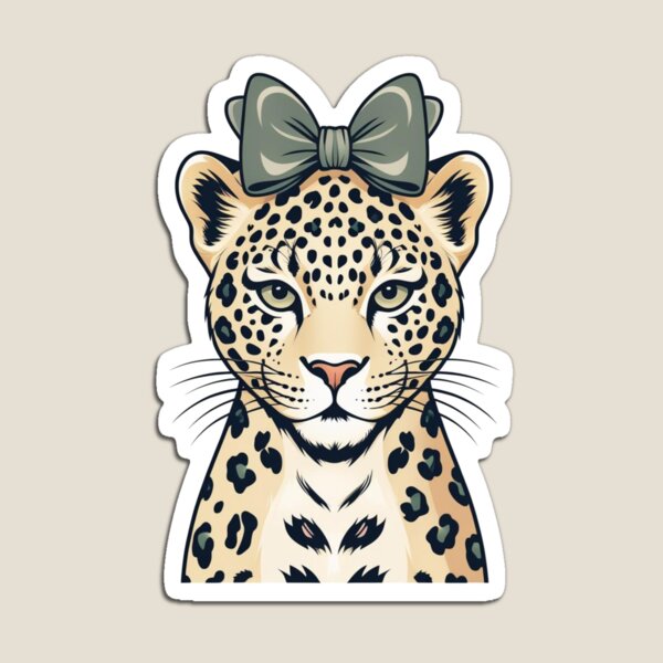 Artikel-Vorschau von süßer Leopard mit Schleife, designt und verkauft von HonneUmi.