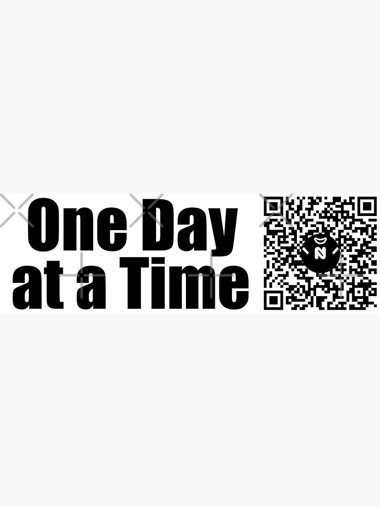 Thumbnail 3 of 3, Sticker, Lg - One Day at a Time - Large Print designed and sold by Nicos-NovelTs.