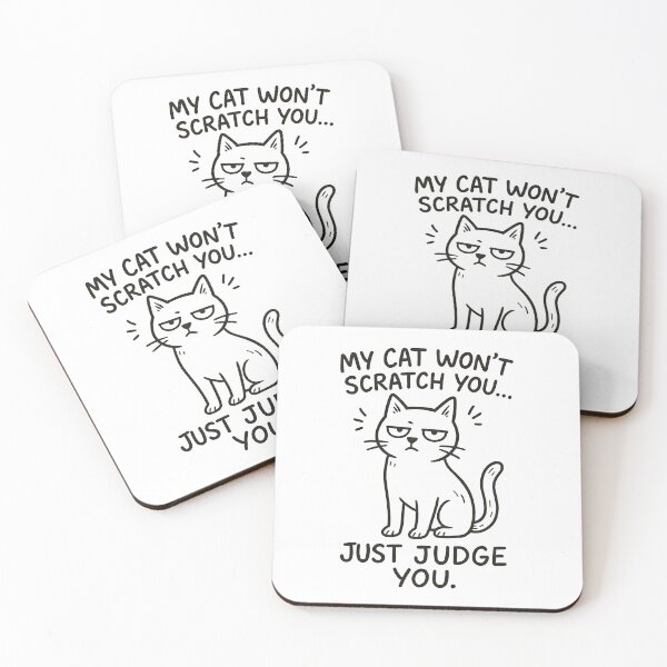 Item preview, Funny Judgy Cat T-Shirt – Minimalist Sarcastic Cat Lover Graphic Tee designed and sold by soycig.