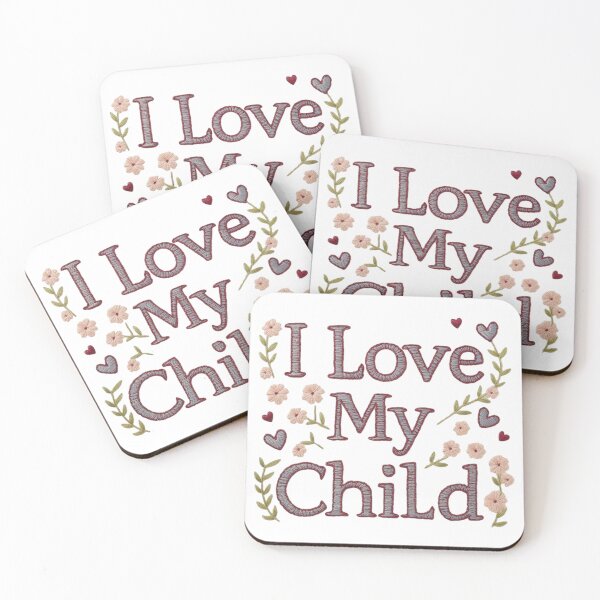 Item preview, I Love My Child  Floral Embroidery Design" designed and sold by ArtDesignTp.