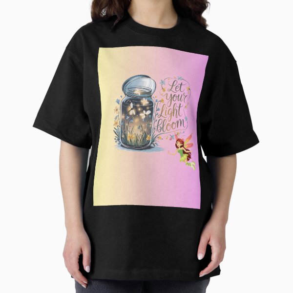Item preview, Let Your Light Bloom – Firefly Jar T-Shirt designed and sold by Sunandlove.