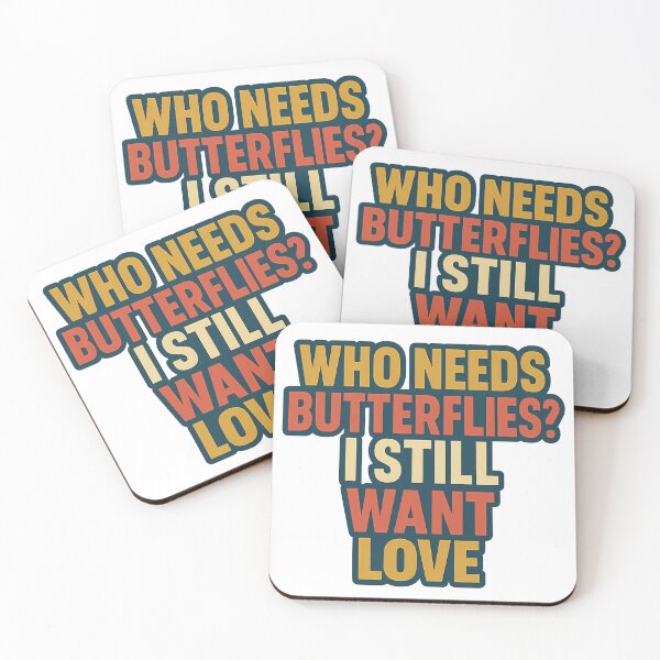 Item preview, Who Needs Butterflies? I Still Want Love – Bold Colorful Typography designed and sold by Haus Of Sin.