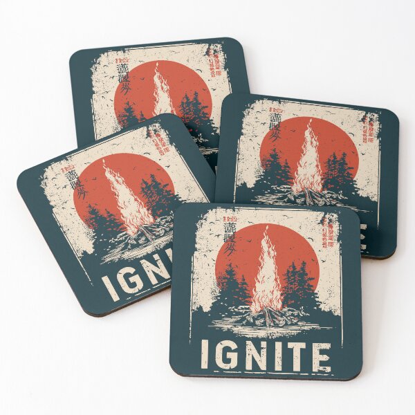 Item preview, Ignite the Fire Poster – Motivational Bonfire and Energy Art designed and sold by TuncGK.