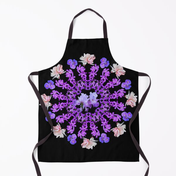 Item preview, Iris Splashacata, Orchids, Magnolia Stellata, Lilac Cranesbill  Botanical Mandala designed and sold by Shapes-Mania.