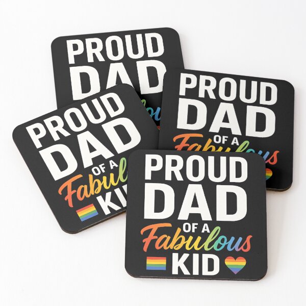 Item preview, Proud Dad of Fabulous Kid LGBT Rainbow Pride designed and sold by JerdbordinShop.