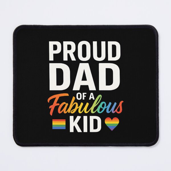 Item preview, Proud Dad of Fabulous Kid LGBT Rainbow Pride designed and sold by JerdbordinShop.