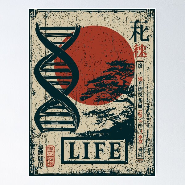 Item preview, DNA Life Poster – Nature and Science Intertwined Design designed and sold by TuncGK.