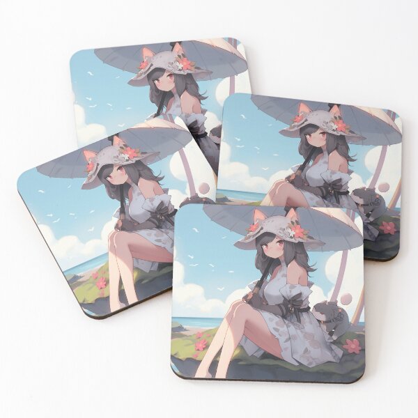 Item preview, Beach Spirit With Mushroom Hat designed and sold by SporeandCanvas.