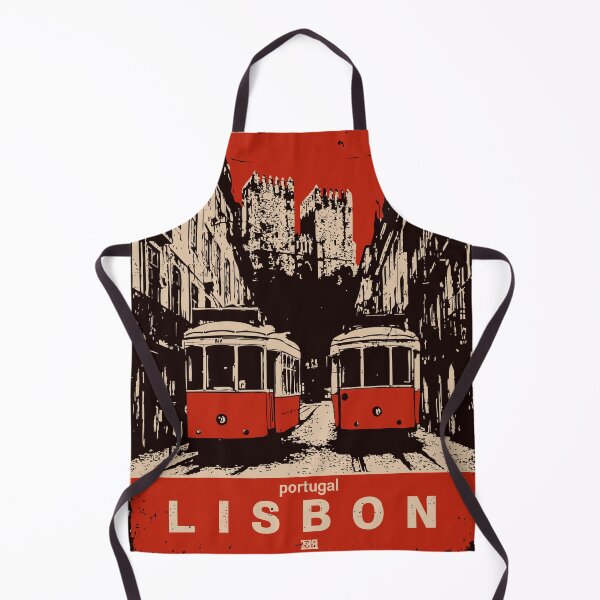 Item preview, Lisbon Portugal Travel Poster – Retro Tram and City Street View designed and sold by TuncGK.