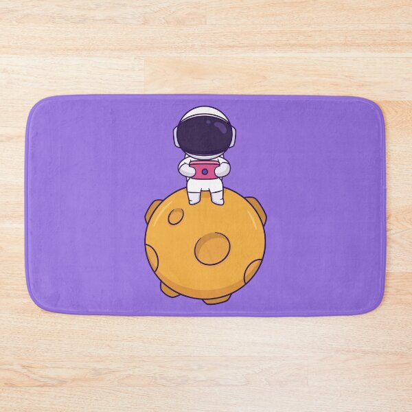 Item preview, Cute cartoon of astronaut playing console game portable on the moon. designed and sold by alvariski.
