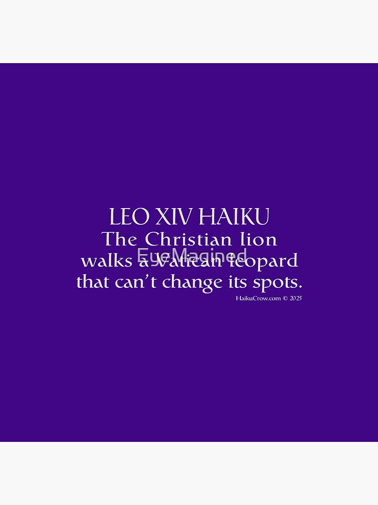 Thumbnail 3 of 3, Pin, Leo XIV Haiku designed and sold by EyeMagined.