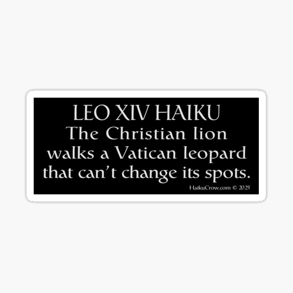 Leo XIV Haiku Sticker