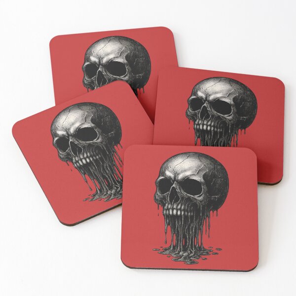 Item preview, Melting Skull Dark Horror Art designed and sold by Crybyte Studio.