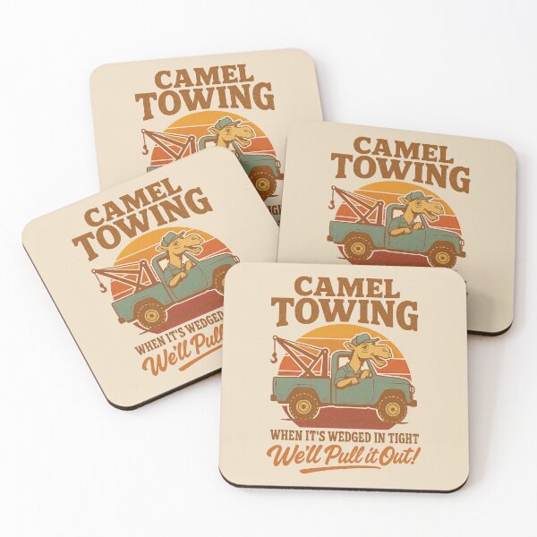 Item preview, Camel Towing – Funny Retro Pun Tow Truck Humor Design designed and sold by Victor Shadehorn.