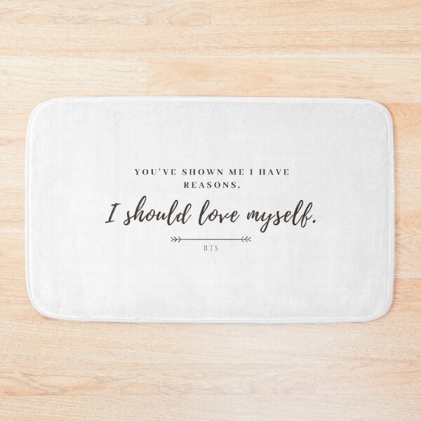 Item preview, BTS Answer Love Myself You’ve Shown me I have reasons I should love myself Bangtan Army Minimalist Cute Lyrics Quote Trending Gift Aesthetic designed and sold by Winterlock.