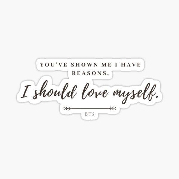 Artikel-Vorschau von BTS-Antwort: Liebe mich selbst. Du hast mir gezeigt, dass ich Gründe habe, mich selbst zu lieben. Minimalistisches, süßes Songtext-Zitat von Bangtan Army, trendiges Geschenk, Ästhetik, designt und verkauft von Winterlock.