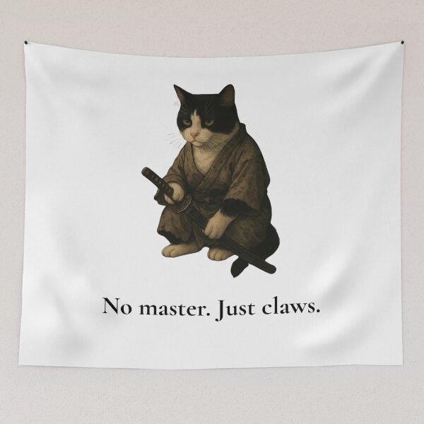 Item preview, The Ronin Cat – No Master. Just Claws. designed and sold by Zen Cat Studio.