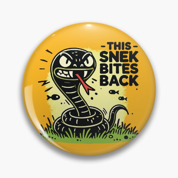Item preview, This Snek Bites Back ///// Funny Snek Meme designed and sold by Scaryzz.