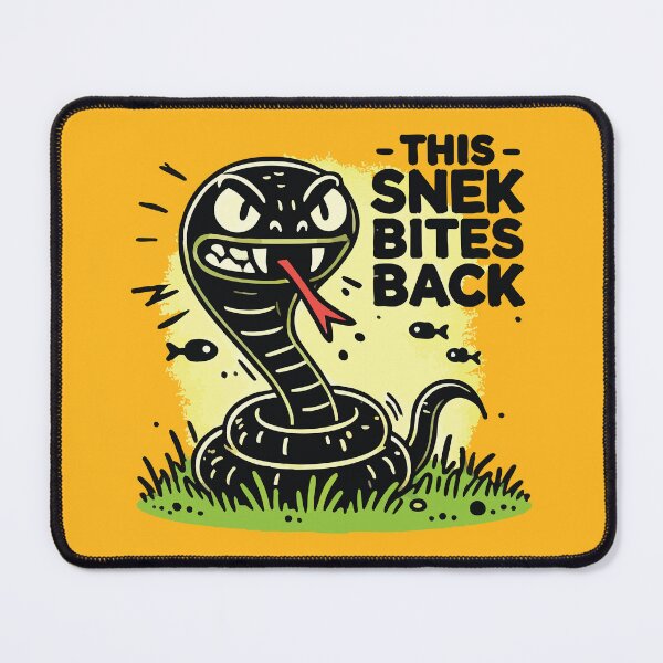 Item preview, This Snek Bites Back ///// Funny Snek Meme designed and sold by Scaryzz.