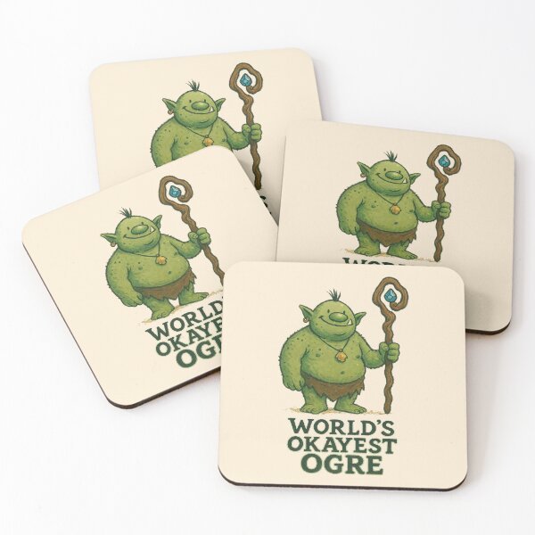 Item preview, World’s Okayest Ogre – Funny Cute Fantasy Monster Design designed and sold by Victor Shadehorn.