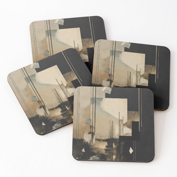 Item preview, Abstract Textured Geometric Composition in Earth Tones designed and sold by love-it-buy-it.