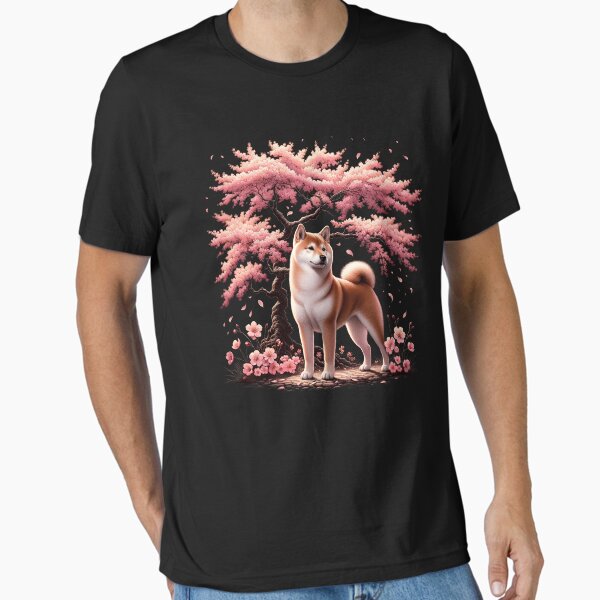 Item preview, Japanese Shiba Inu Cherry Blossom Flower Trees designed and sold by Kimberley King Art  King Art.