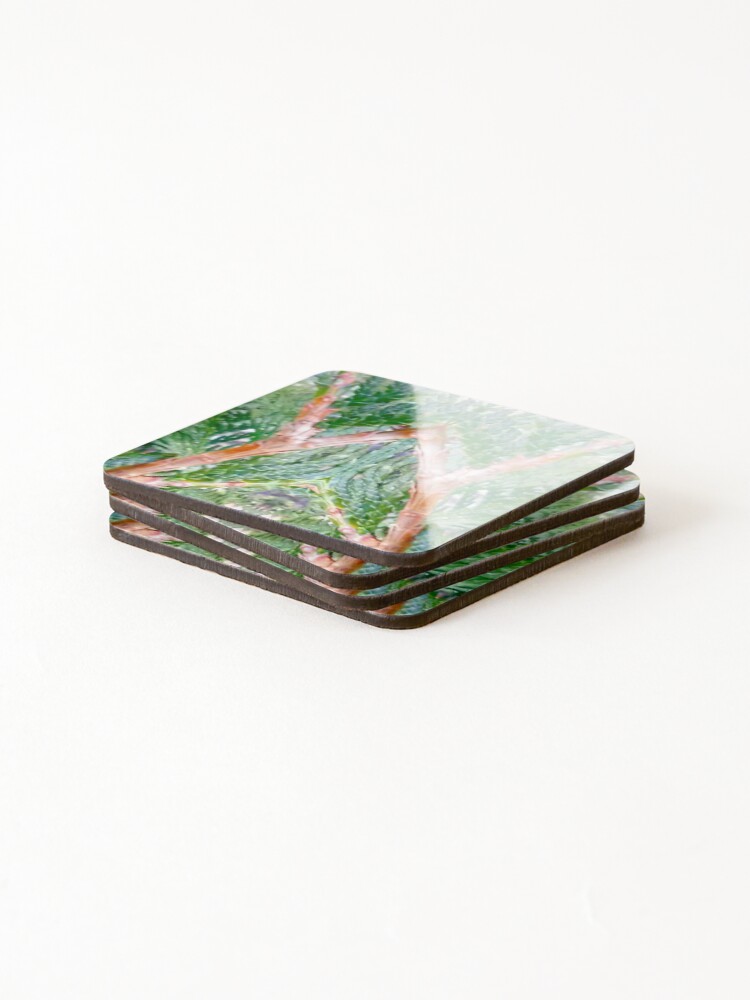 Thumbnail 4 of 5, Coasters (Set of 4), cedar designed and sold by InfinitePathArt.