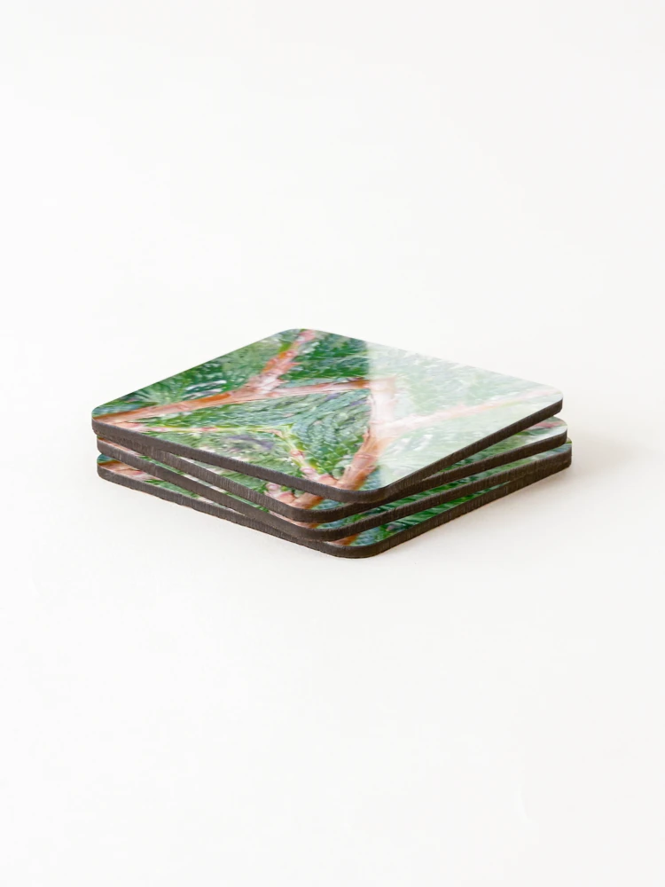 Thumbnail 4 of 5, Coasters (Set of 4), cedar designed and sold by InfinitePathArt.