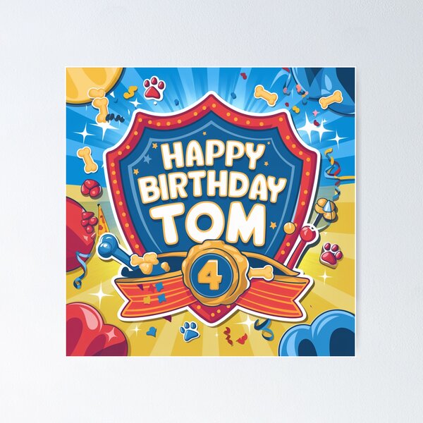 Item preview, Tom's 4th Birthday designed and sold by whatifsticks.