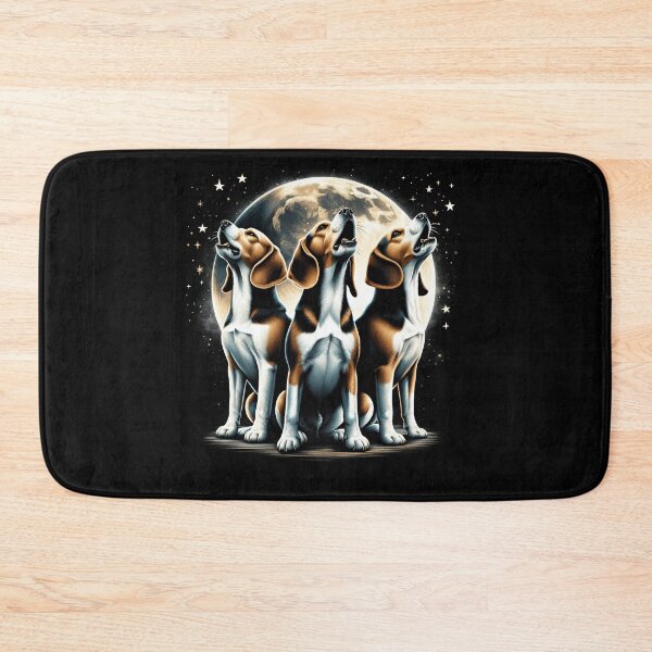 Item preview, Three Beagles Howling at Moon Like Three Wolves Funny Beagle Lover designed and sold by Kimberley King Art  King Art.