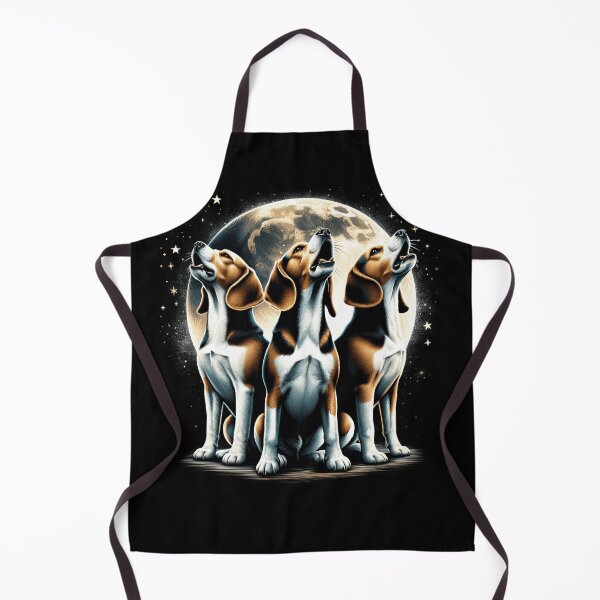 Item preview, Three Beagles Howling at Moon Like Three Wolves Funny Beagle Lover designed and sold by Kimberley King Art King Art.