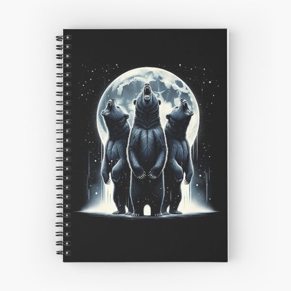 Item preview, Three Bears Howling at Moon Like Three Wolves Funny designed and sold by Kimberley King Art  King Art.