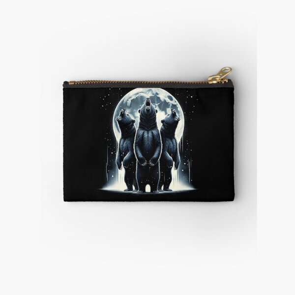 Item preview, Three Bears Howling at Moon Like Three Wolves Funny designed and sold by Kimberley King Art  King Art.