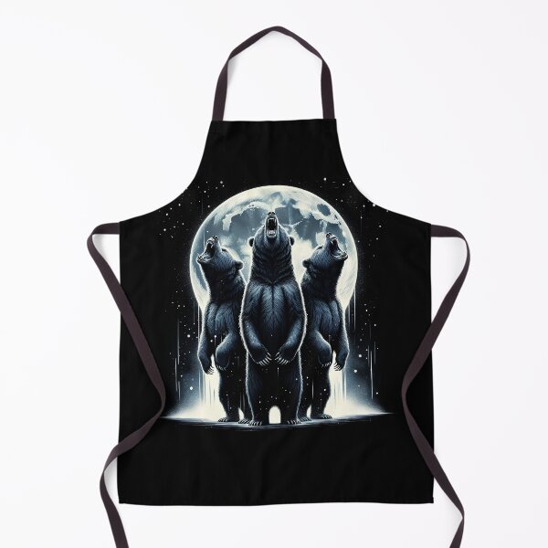 Item preview, Three Bears Howling at Moon Like Three Wolves Funny designed and sold by Kimberley King Art King Art.